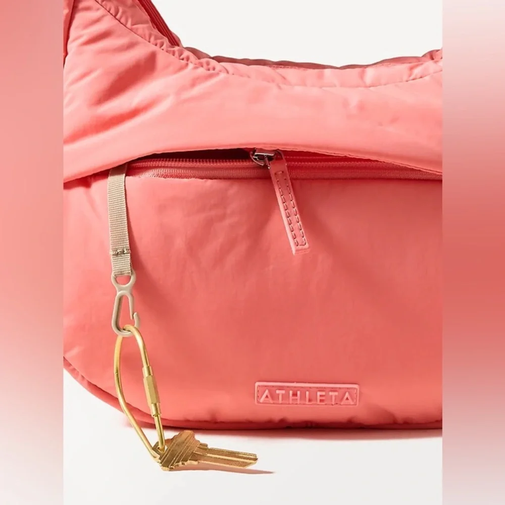 NWT Athleta All About Small Crossbody Hobo Bag  in Mimosa Pink